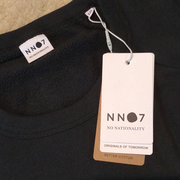 Men’s NN07 Jake Solid Crewneck Sweatshirt Black XXL - Picture 2 of 3